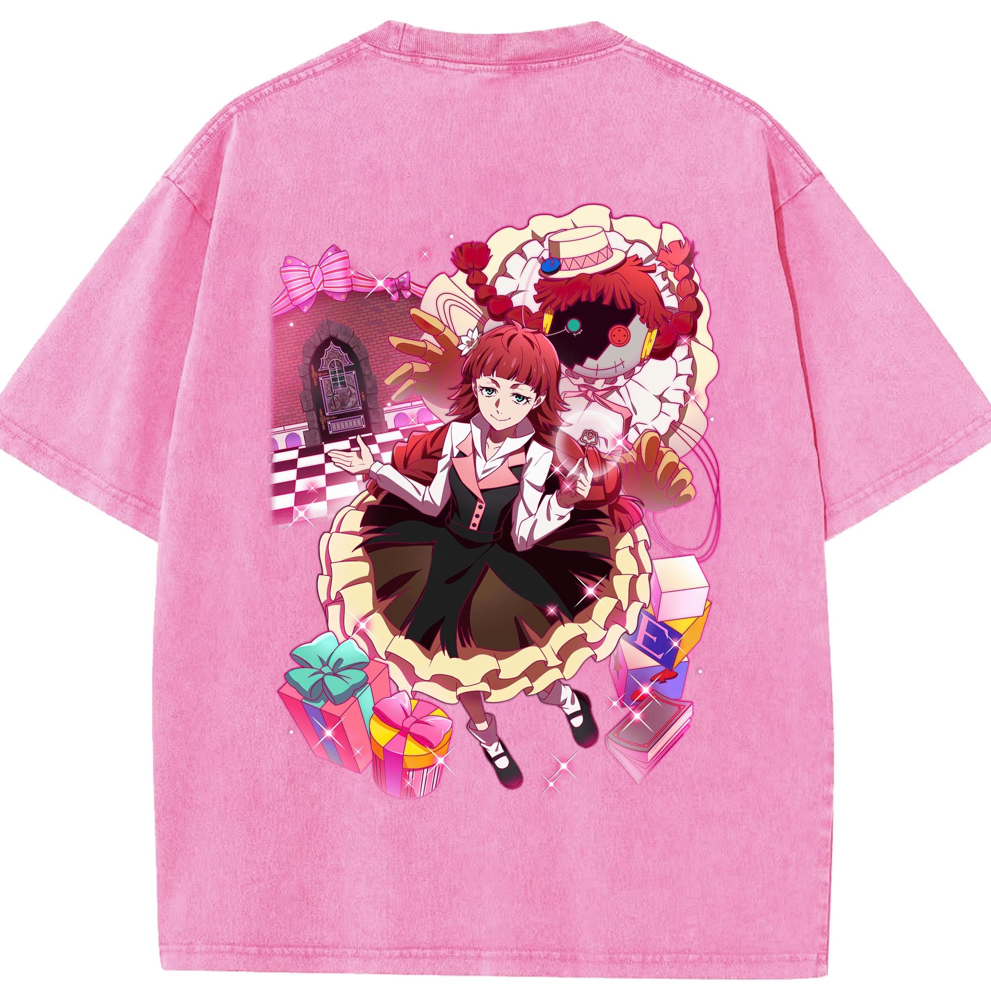 （画像用） 文豪ストレイドッグス Bungo Stray Dogs 綿100% ヴィンテージ風 半袖Tシャツ（背面プリント）